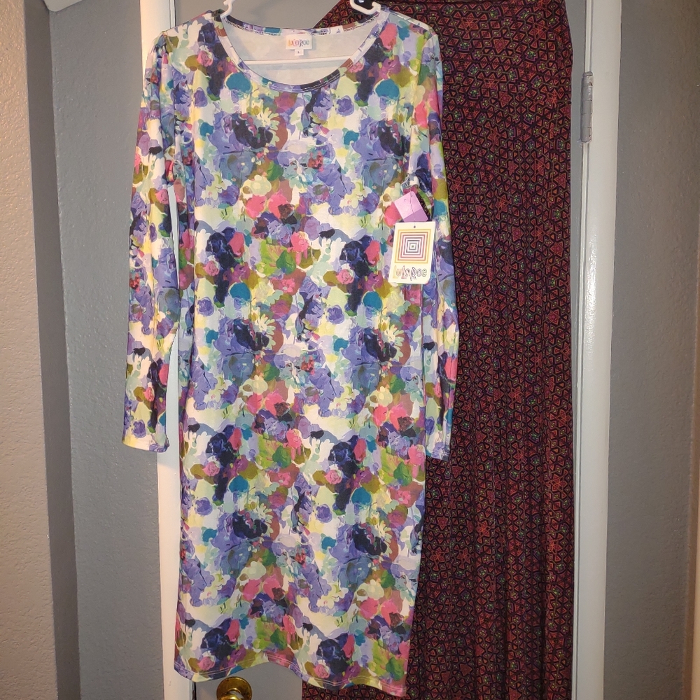 NWT Lularoe lot x(2) size (L) dress and maxi skirt